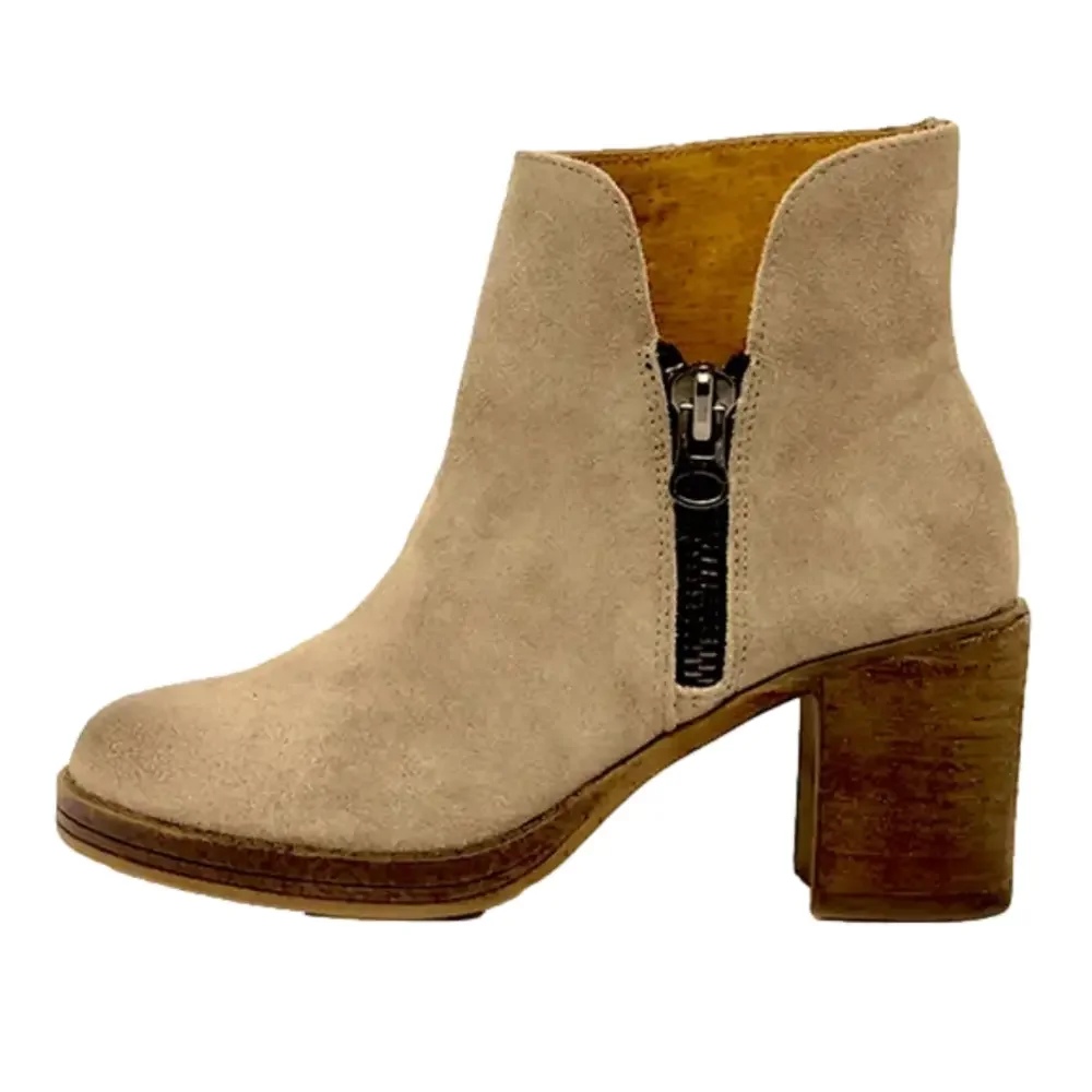 MTNG Becca  suede heeled ankle boots side zipper size 38 or size 7.5